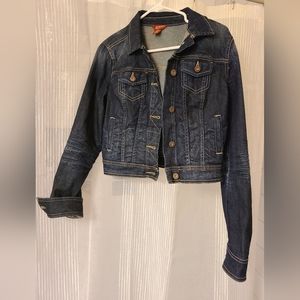 Dark Crop Jean Jacket Size M